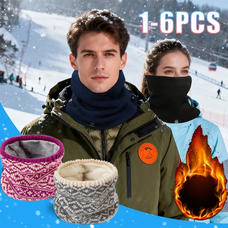 Neck Gaiter Fleece - 1-6 stuks winter gebreide nekwarmer met
