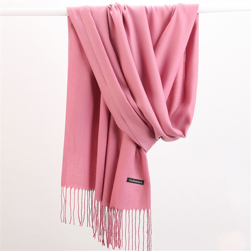 Shawl Wrap Winter - Mode Effen Kleur 2023 Vrouwen Sjaal