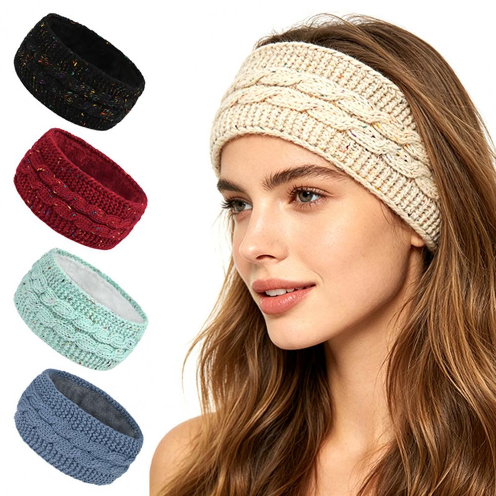 Winter Headband Fleece - Winterhoofdbanden voor vrouwen, verdikte gebreide oorwarmers,