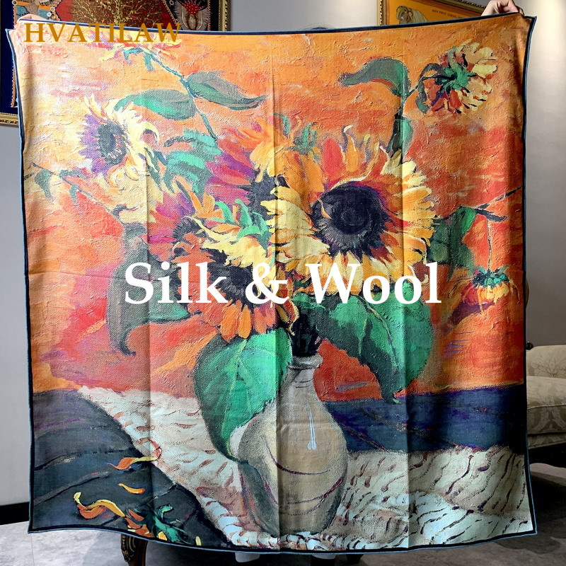 Shawl Wrap Winter - Elegante 30% zijde 70% wol sjaal
