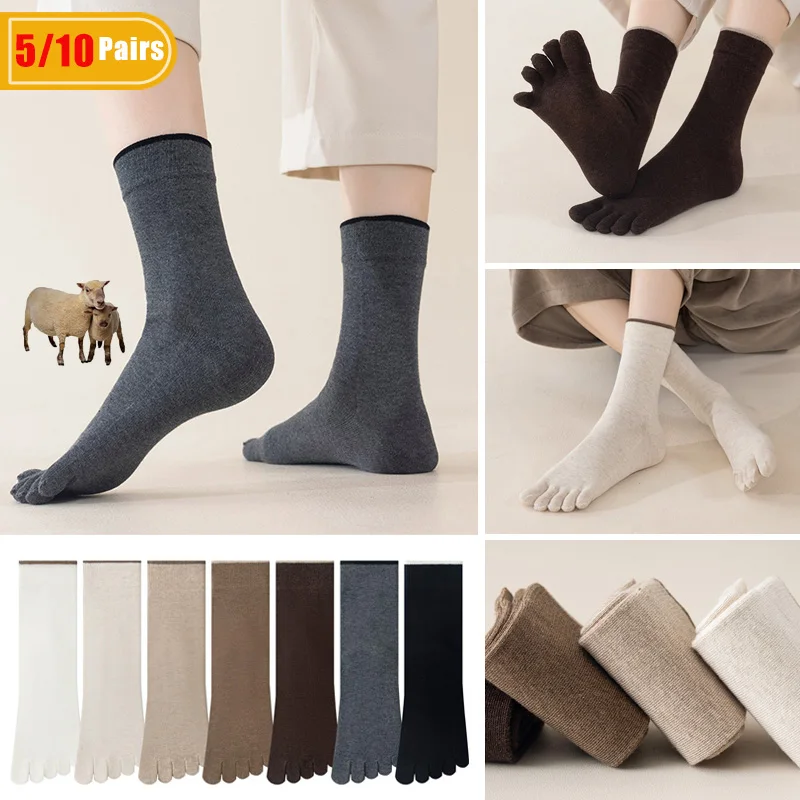 Thermal Sock Wool - 5/10 paar heren wollen teensokken, dik,