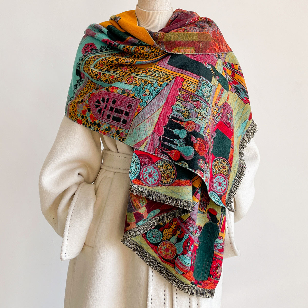 Dames Imitatie Kasjmier Sjaal, - Shawl Wrap Winter recensie en prijs